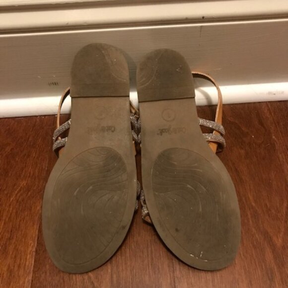 Cat & Jack Rose Gold Gem Sandals Size 1 - Picture 2 of 2